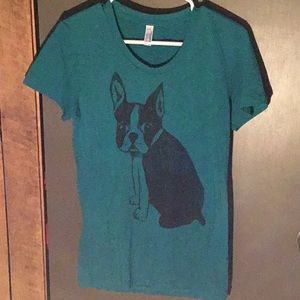 American Apparel The Track Shirt Dog Graphic Tee